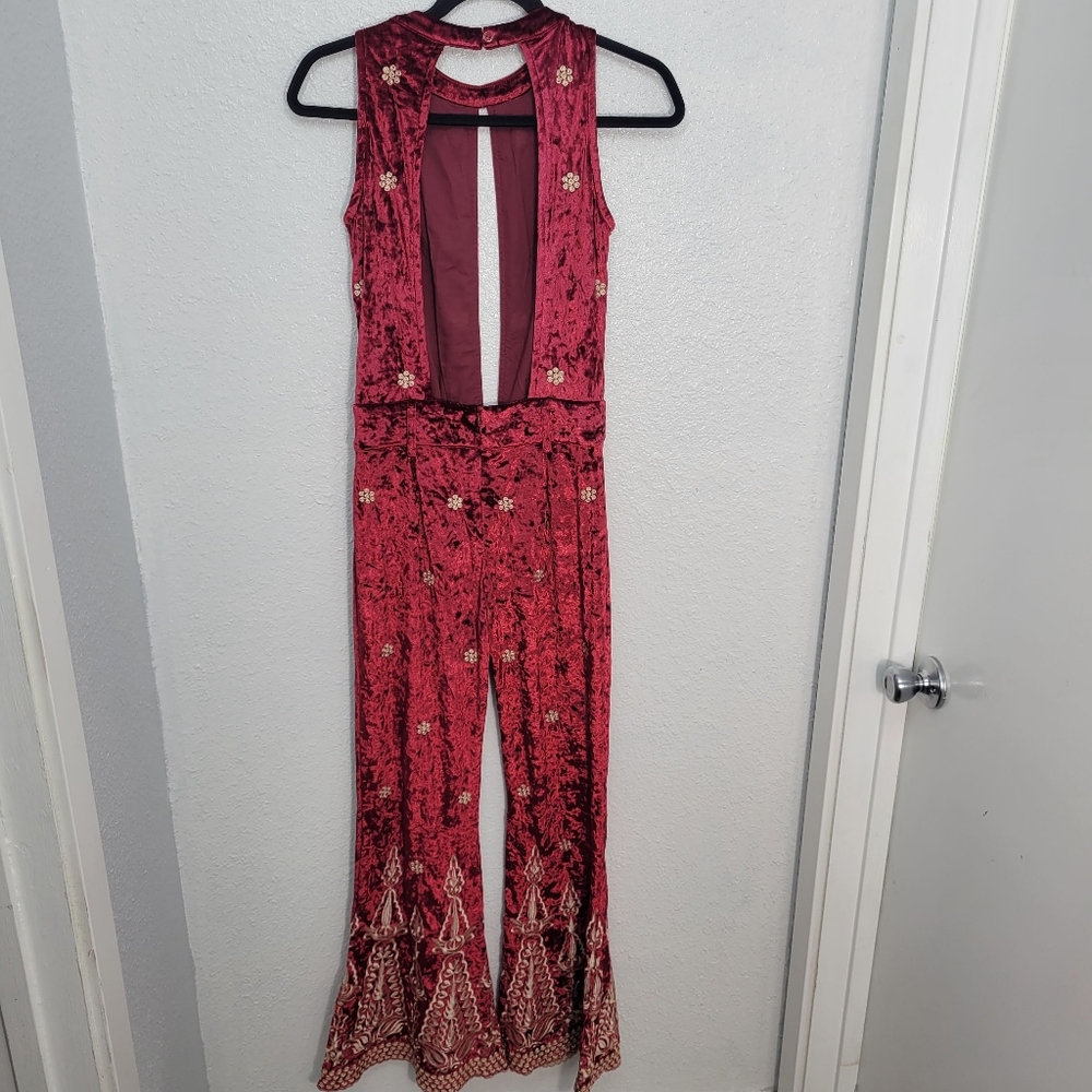 Lenni The Label Free People Chromatic Jumpsuit Wine Size S NWT Festival - Picture 6 of 13
